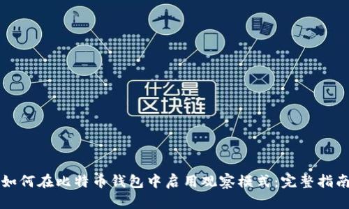 如何在比特币钱包中启用观察模式：完整指南